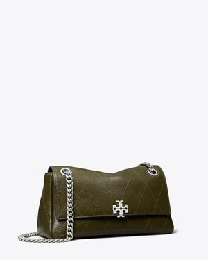 Tory Burch Small Charlie Quilted Shoulder Bag - Green