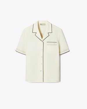 Tory Burch Short-Sleeved Shirt - White