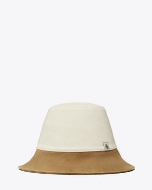 Tory Burch Colourblock Bucket Hat - Natural