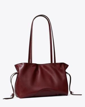 Tory Burch Small Ella Natuura Drawstring Tote, One Size - Red