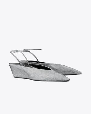 Tory Burch Pavé Wedge - White