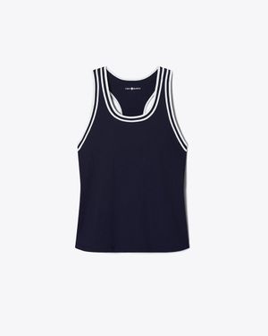 Tory Sport Tory Burch Performance Jersey Racerback Tennis Tank - Blue