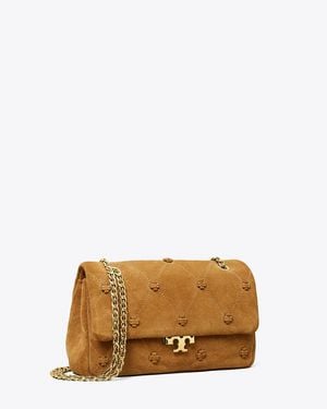 Tory Burch Small Bunny Knot Suede Shoulder Bag - Brown