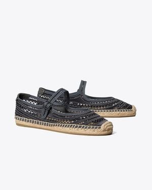 Tory Burch Open Weave Mary Jane Espadrille - Blue
