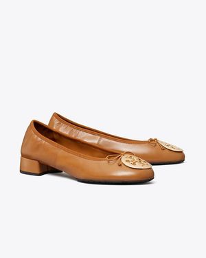 Tory Burch Reva Heeled Ballet - Brown