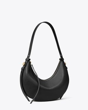 Tory Burch Romy Half Moon Bag - Black
