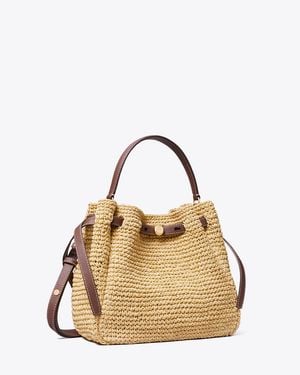 Tory Burch Romy Woven Bucket Bag - Natural