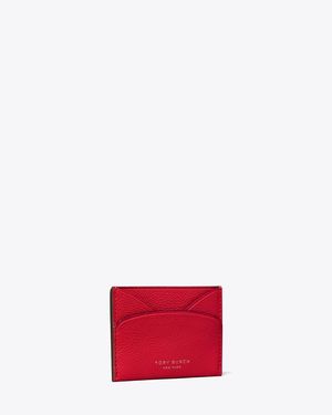Tory Burch Romy Flat Card Case - Red