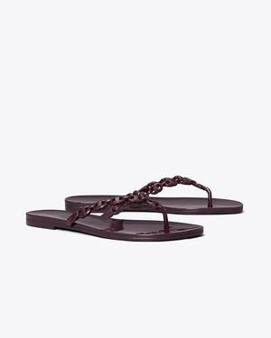 Tory Burch Gemini Link Jelly Flip-Flop - Brown