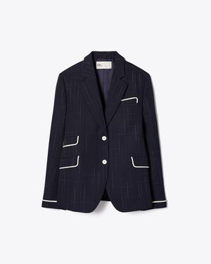 Tory Burch Buddy Wool Jacket - Blue