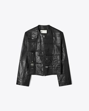 Tory Burch Handbag Leather Jacket - Black