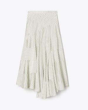 Tory Burch Asymmetrical Viscose Skirt - White