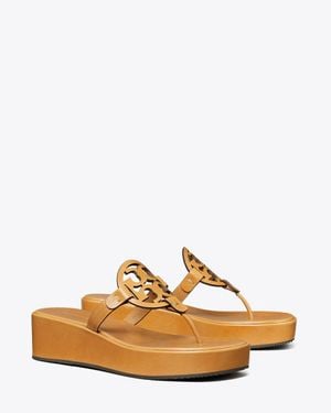 Tory Burch Miller Wedge Sandal - Brown
