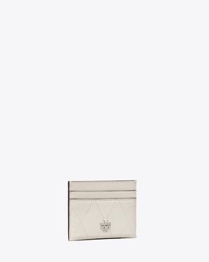 Tory Burch Charlie Quilted Card Case - Metallic