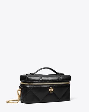 Tory Burch Kira Diamond Quilt East-West Vanity Case, One Size - Black