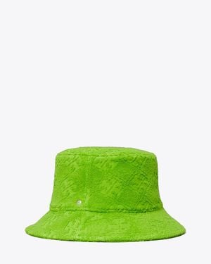 Tory Burch Terry Bucket Hat, One Size - Green