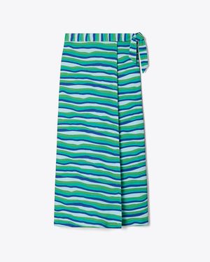Tory Burch Knit Wrap Skirt - Green