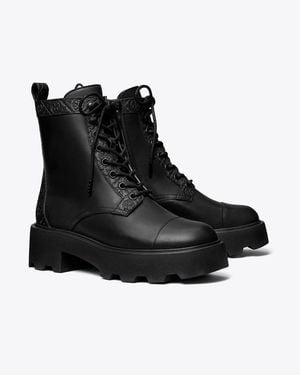 Tory Burch T Monogram Lug Boot - Black