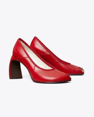 Tory Burch Peep-Toe Pump - Red
