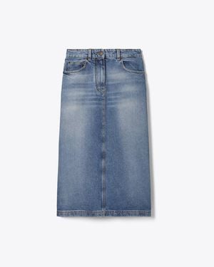 Tory Burch Denim Skirt - Blue