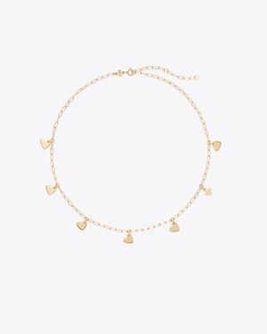 Tory Burch Curiosity Heart Necklace - White