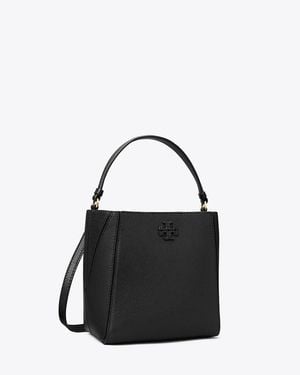 Tory Burch Small Mcgraw Bucket Bag - Black