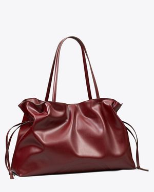 Tory Burch Ella Natuura Drawstring Tote, One Size - Red