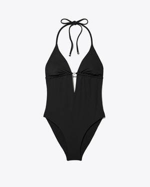 Tory Burch Tie-Back Swimsuit - Black