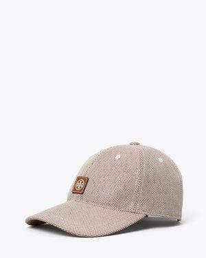 Tory Burch Two-Tone Canvas Baseball Cap - Red