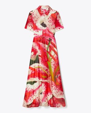 Tory Burch Dress With Print - Red