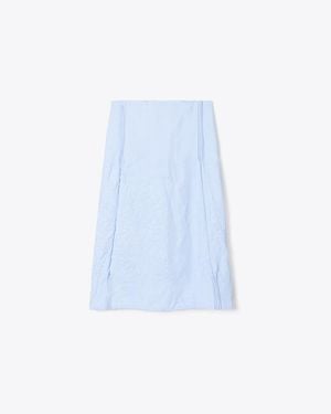 Tory Burch Crinkled Viscose Skirt - Blue