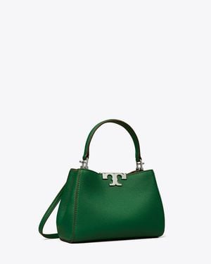 Tory Burch Mini Eleanor Soft Satchel, One Size - Green