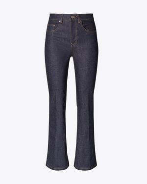 Tory Burch Cropped Flare Jeans - Blue