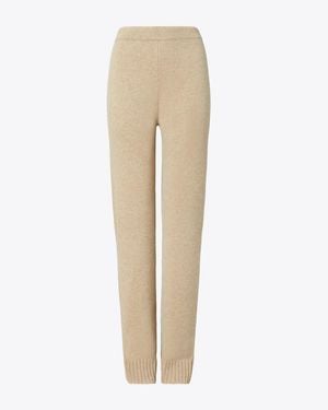 Tory Burch Wool Trousers - Natural