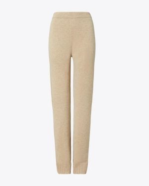 Tory Burch Wool Trousers - Natural