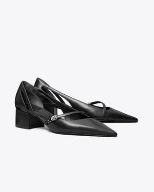 Tory Burch Double T Buckle D'Orsay Pump - Black