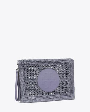 Tory Burch Ella Hand-Crocheted Pouch - Purple