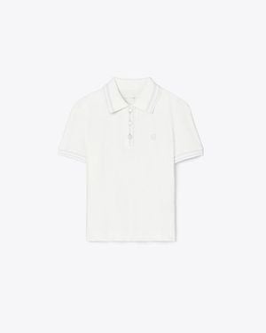 Tory Sport Tory Burch Performance Piqué Polo - White