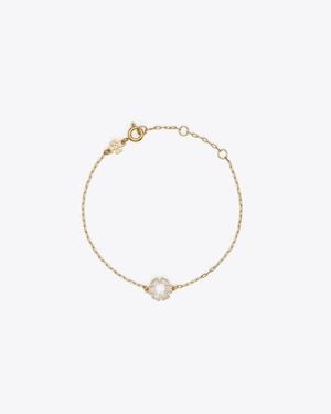 Tory Burch Forget Me Not Hex Bracelet - Metallic