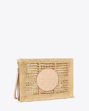 Tory Burch Ella Hand-Crocheted Pouch - Natural