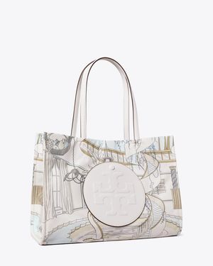 Tory Burch Small Ella Printed Tote - White