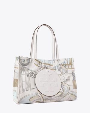 Tory Burch Small Ella Printed Tote - White