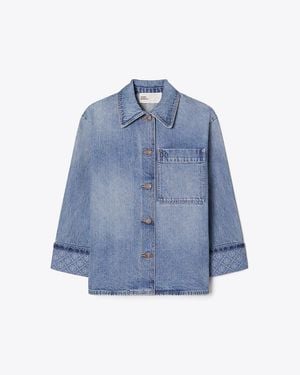 Tory Burch Denim Barn Jacket - Blue