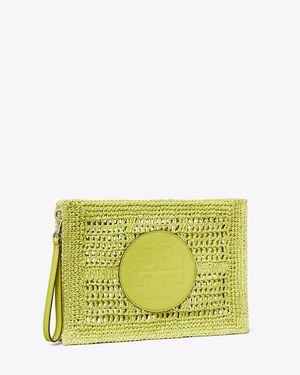 Tory Burch Ella Hand-Crocheted Pouch - Yellow