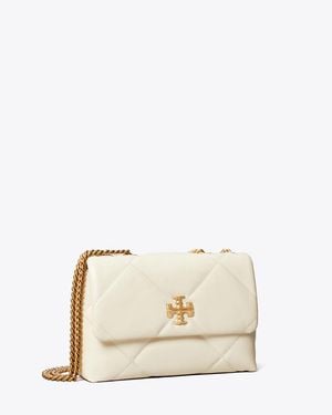 Tory Burch Small Kira Diamond Quilt Shoulder Bag - Natural