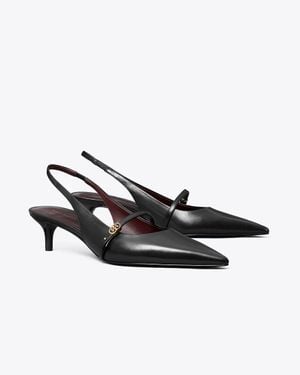 Tory Burch Slingback Shoes With Buckle - Black