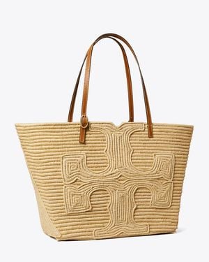 Tory Burch X Doum For Large Ella Raffia Tote - Metallic