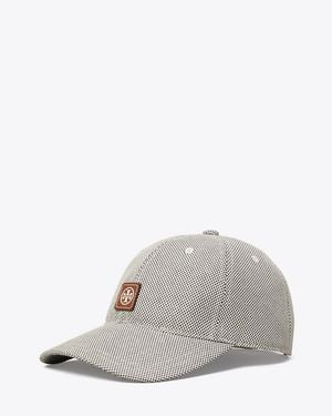 Tory Burch Two-Tone Canvas Baseball Cap - Grey