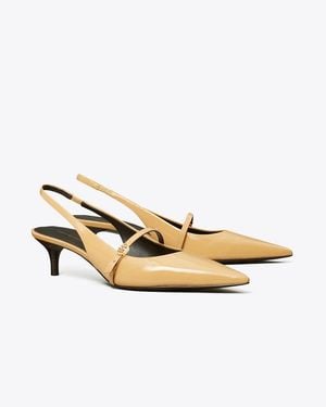 Tory Burch Double T Buckle Mary Jane Slingback - Natural