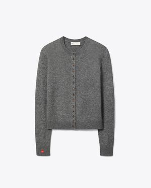 Tory Burch Cashmere Silk Cardigan - Grey
